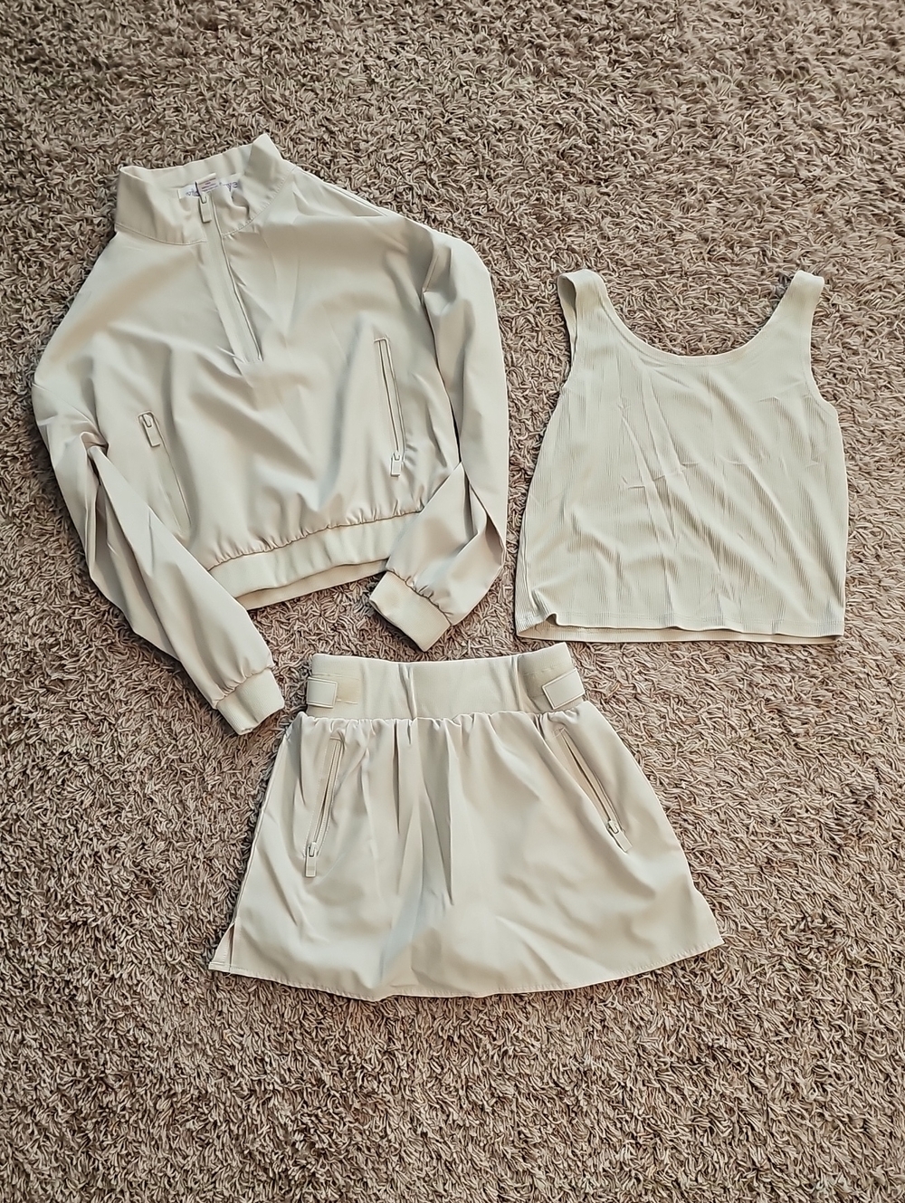 Girls  Three-Piece Active Set — Tank, Jacket & Skort